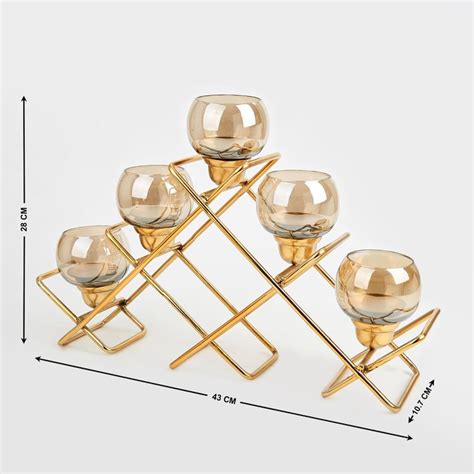 Buy Selena Accord Glass Multi T-Light Holder from Home Centre at just ...
