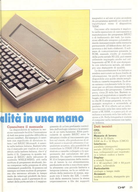 Documentazione sull'Olivetti M10
