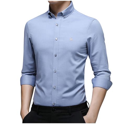 DDAPJ pyju 2023 Clearance Men's Big and Tall Dress Shirts,Slim Fit ...