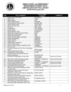 Fillable Online AMBULATORY PATIENT DATA LAYOUT - Windows Fax Email ...