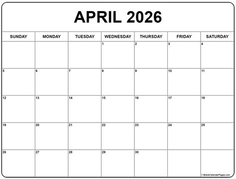 April 2026 calendar | free printable calendars