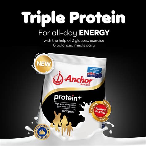 Anchor Protein Plus Milk Powder Plain 800g x2 | Shopee Philippines