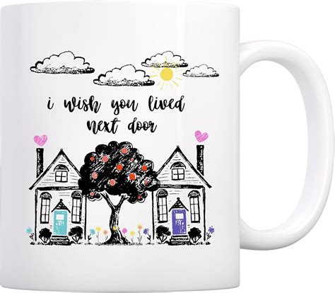 Taza con texto en inglés «I Wish You Lived Next Door», regalo para ...