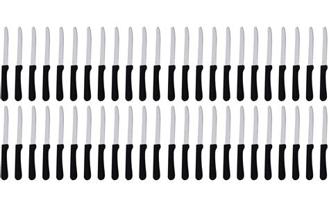 Buy Tezzorio (Set of 48) 5-Inch Blade Steak Knives, Stainless Steel ...