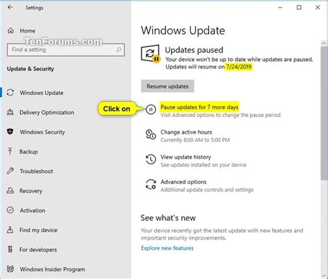 Image result for How to Unpause Windows Updates Windows 1.0