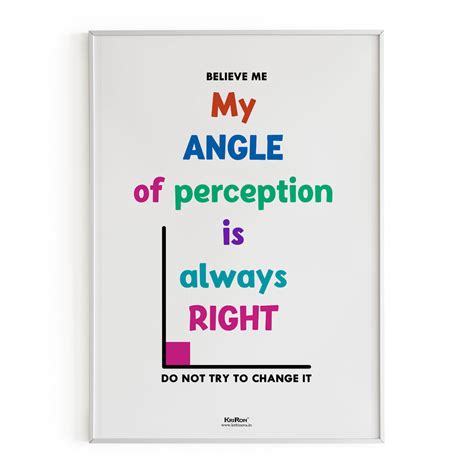My angle of perception, Math Poster, Kids Room Decor, Funny Math Poser ...