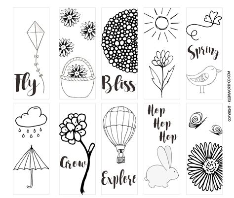 Image result for Free Printable Spring Bookmarks