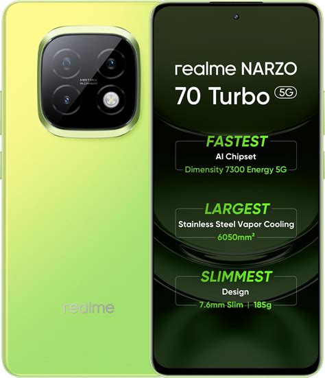 realme NARZO 70 Pro 5G (Glass Green, 8GB RAM,256GB Storage) Dimensity ...