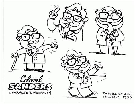 Image result for Colonel Sanders Coloring Page