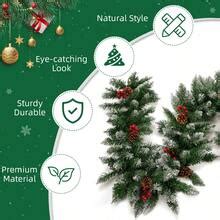 Videira de Natal com pinhas e frutas vermelhas, 270CM/200 Galhos, 200CM ...