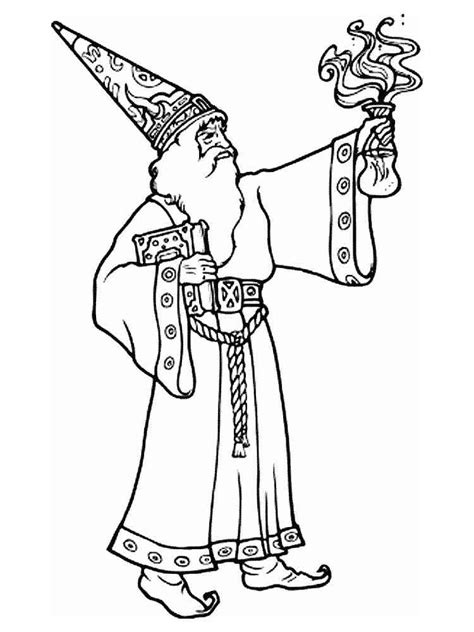 Image result for Wizard Coloring Pages