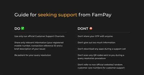 Guide for seeking support from FamPay: Important Dos and Don'ts ⛔