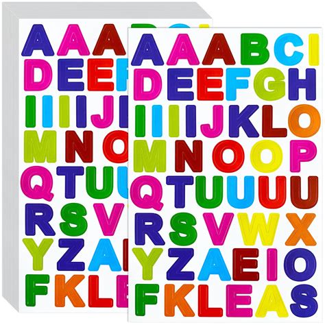 Snapklik.com : 60 Sheets 2880 Pieces Alphabet Letter Stickers Self ...