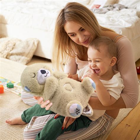 Sleep Breathing Teddy Bear Soft Toy with Light Sound– SAI KRISHNA STORES