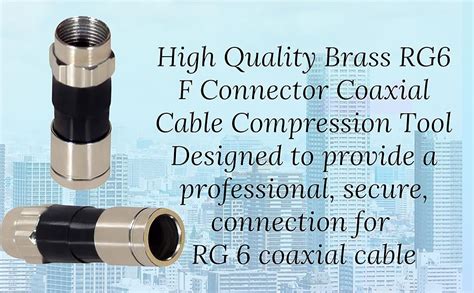 Optik Vision Gold Metal RG6 F Connector Coaxial Cable Compression Tool ...