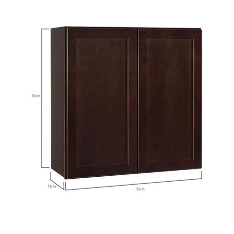 Buy Shaker Assembled 30x30x12 in. Wall Kitchen Cabinet in Java Online ...