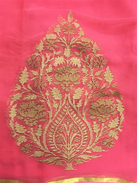 LKJL4677 Pink Chiffon Woven Design Party Wear Saree – Chhabra 555