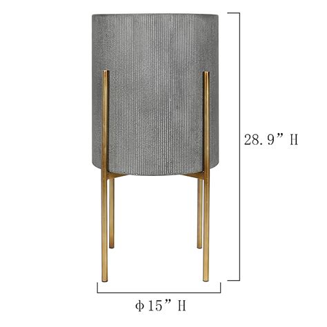 Elliot Grey Metal Planter Stand, Large | At Home