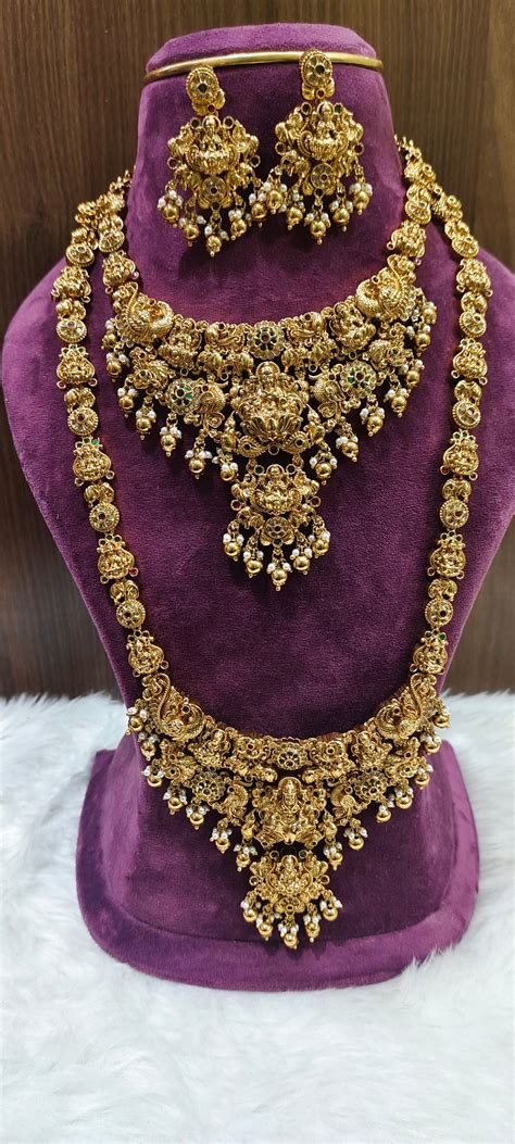 High premium nakshi bridel combo set – Paanchajanya Jewels