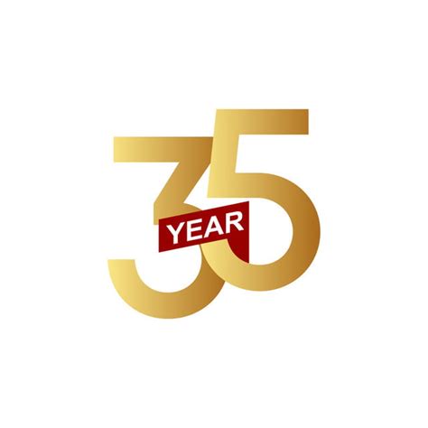 Template Logo 35 Years Anniversary Vector Illustration Stock Vector by ...