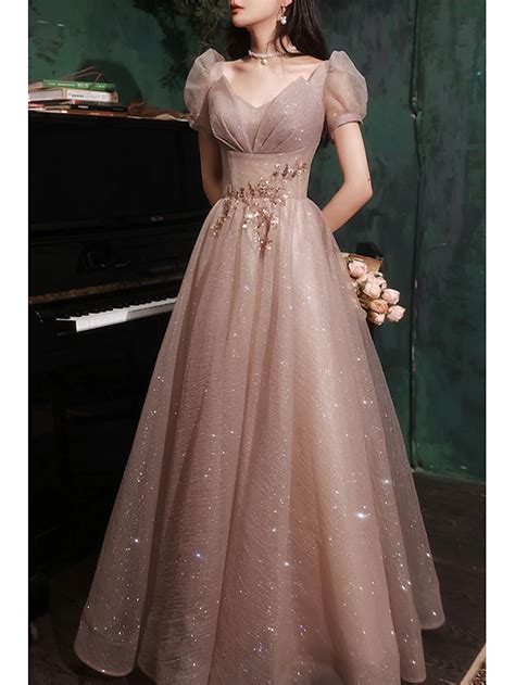 A-Line Prom Dresses Elegant Dress Valentine's Day Wedding Guest Floor ...