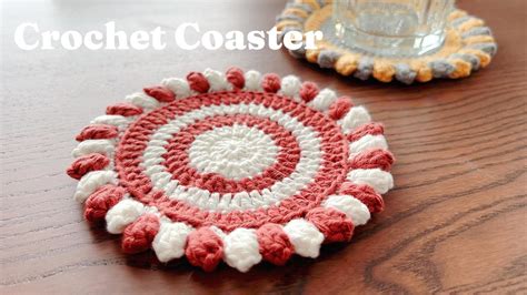 DIY Tutorial Crochet Coaster 的图像结果