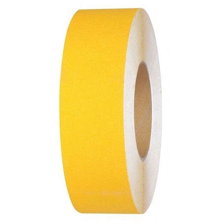 Zoro Select Anti-Slip Tape Aluminum oxide 60 Grit Size, Yellow, 2" W x ...