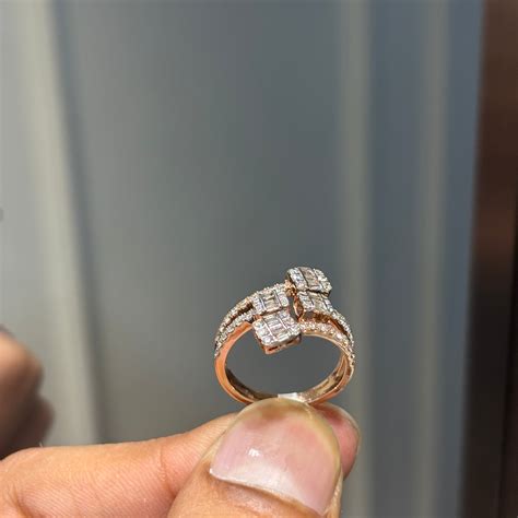 Crisscross Baguettes Diamond Band Ring