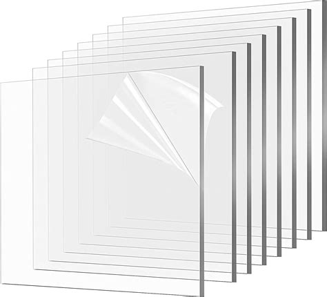 BIGMALL Clear Plastic Acrylic Cut Plexiglass Sheet A3 Size 297 mm x 420 ...