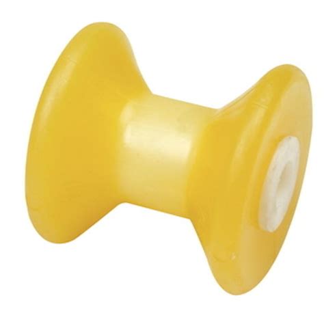 3 Inch Width Boat Trailer Non Marking Yellow Molded Rubber Bow Stop Roller - White's Marine