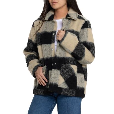 Blank NYC Out of Line Oversized Check Shacket - Save 44%