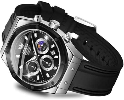 BENYAR Wrist Watches for Men Leather Strap Analog Chronograph Fashion ...