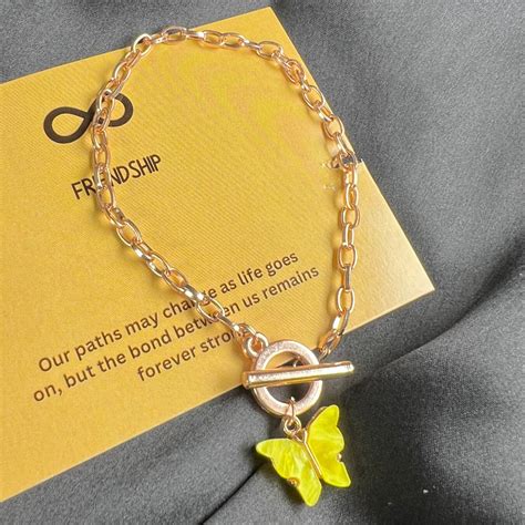 Affordable High Quality Green Glitter Butterfly Charm Bracelet– Oralia ...