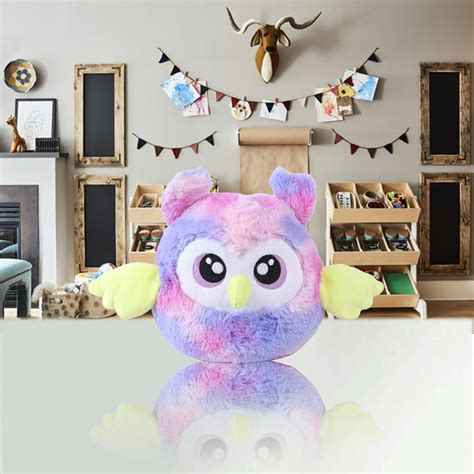 Fur Balls – Nightwatcher Owl Cotton Candy Purple soft toy – shapze