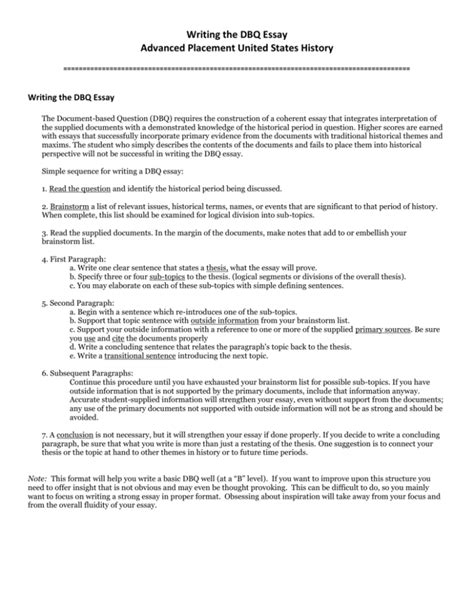 Image result for DBQ Essay Examples