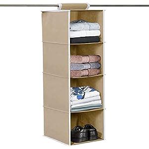 Kuber Industries 4 shelf Closet Organizer For Wardrobe|Non-woven ...