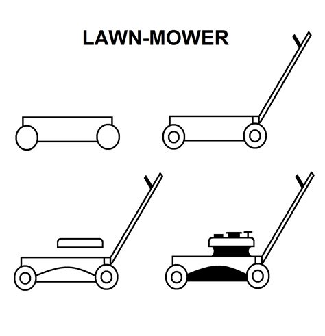 Easy Lawn Mower Drawing Tutorial