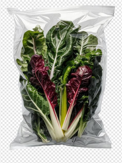 Premium PSD | A bag of lettuce with a picture of a leafy vegetable