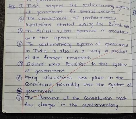 why India adopted Parliamentary form of Government - Brainly.in