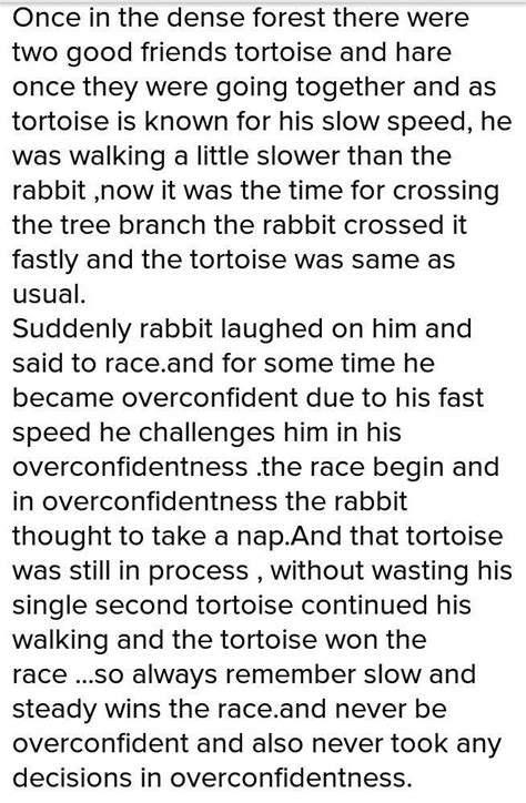Write a story in 150-200 words tortoise and hare good friends tortoise ...