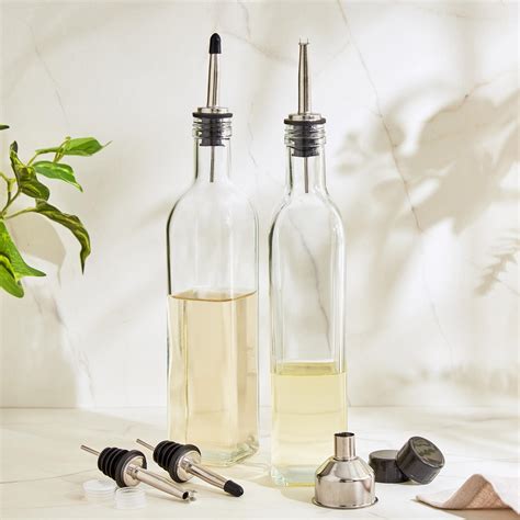 Buy Pamolive 10Pcs Glass Oil Bottle Set - 500ml from Home Centre at ...