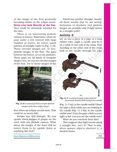 Chapter 12 Light Shadow and Reflection Class 6 Science 的图像结果