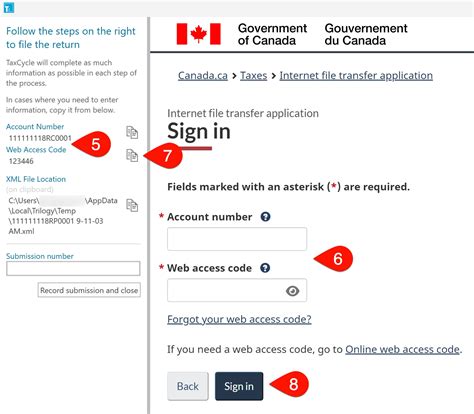 Image result for CRA Access Code Window