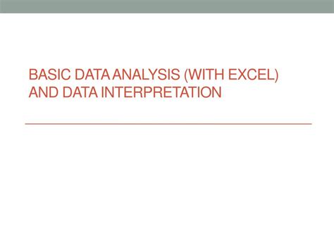 Image result for Excel Basic Data Analysis