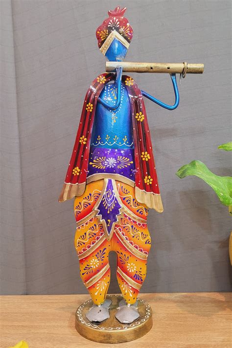 Krishna Musician home office hotel Table Decor showpiece – Smris