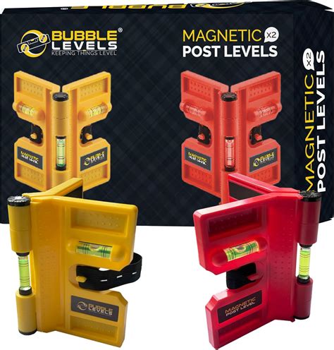 BUBBLE LEVELS | 2 Pack | Adjustable Folding Magnetic Spirit Levels ...
