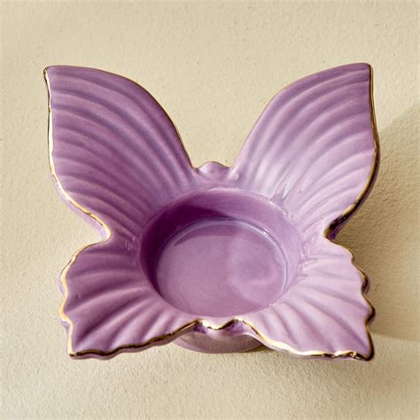 Buy Bleam Butterfly Set of 2 Ceramic T-Light Holders from Home Centre ...