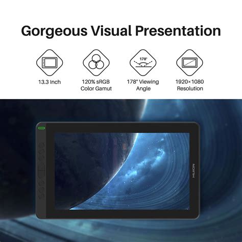 HUION Kamvas 13 Drawing Tablets with Screen Android Supported 13.3 inch ...