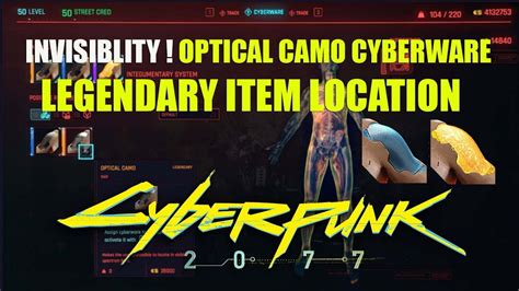 Legendary Optical Camo Location - Cyberpunk 2077 - YouTube