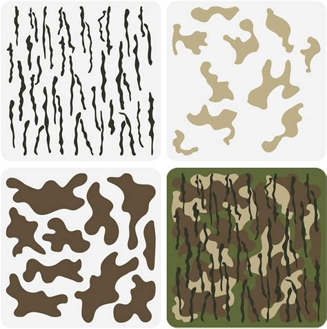 Camo Pattern Stencil Printable - Printable Stencils